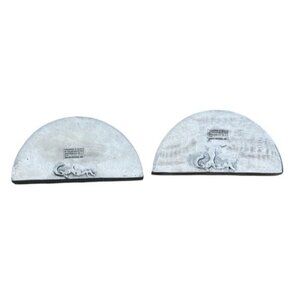 Metal Brutalist Half Circle Bookends Handmade By Golan Industrias